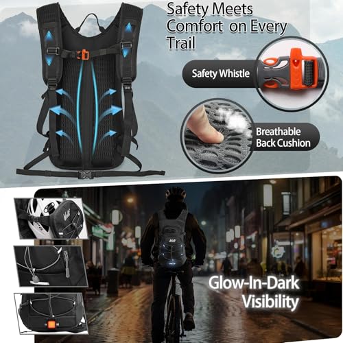 Hinkg Backpack with 2L Water Bladder (Black)