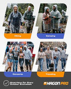 Disposable Rain Ponchos for Adults (One Size / Clear (5 Pack))
