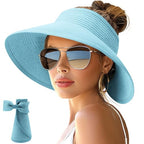 Sun Hat for Women Roll (One Size / Plain Skyblue)