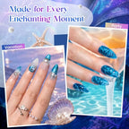 Beetles Blue Halloween Cat Eye Gel Nail Polish Set (A - Blue Purple Green | Siren Song)