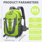 Hiking Backpack 30L Lightweight Travel Daypack Small Day Pack for Men Women Outdoor Camping Backpacking (Green)