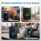 2.5L Ultrasonic Humidifier for Bedroom (Black)