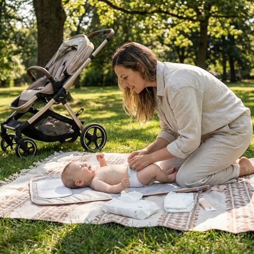 Portable Baby Changing Pad (Solid Beige)