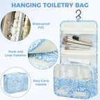 9 Set Packing Cubes with Packing List Luggage Packing Organizers for Travel Accessories (Blue paisley)