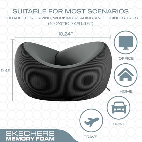 Memory Foam Neck Pillow (Black)