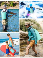 Waterproof Dry Bag Backpack with Emergency Whistle (40L / Mint Green)