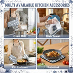 Blue Fall Kitchen Decor Set (Fall Blue Pumpkin)