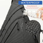 Water Proof Sling bag (Black Grid)