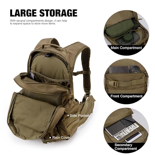 35L Tactical Backpack for Men (Khaki)