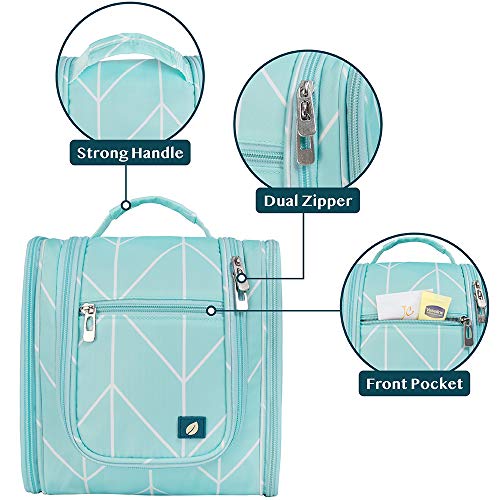 Toiletry Bag Travel Bag for Women Men (Standard (9x4x9) / Teal Chevron)