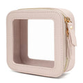 Small Clear Makeup Bag (Mini Beige)