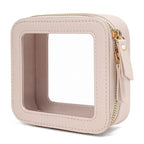 Small Clear Makeup Bag (Mini Beige)