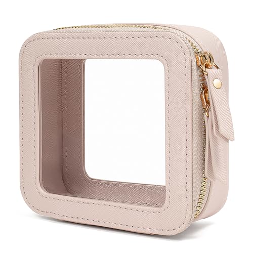 Small Clear Makeup Bag (Mini Beige)