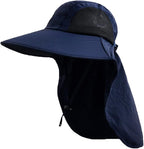 Sun Hat for Men Women with Neck Flap, UPF 50+ UV Protective Hiking Fishing Hats by ZOORON