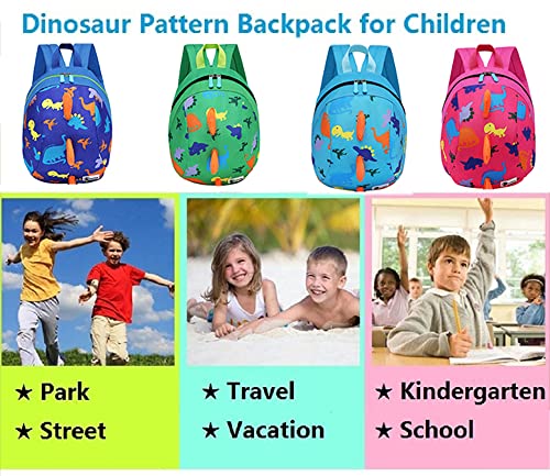 Toddler Mini Dinosaur Backpack with Child Leash (Sky Blue)