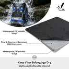 30/40/55L Waterproof Dry Backpack & Phone Case - Large Floating Dry Bag for Kayaking, Travel, Hiking, Fishing, Camping, Motorcycles & Beach, Heavy-Duty Roll Top Men/Women (Black/Grey/Blue) (Black/Grey/Blue / 30L)