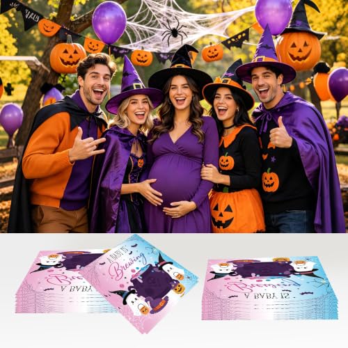50 Pcs A Baby Is Brewing Gender Reveal Napkins (Ghost)