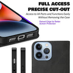 Phone Wallet Case Customize Photo Designed for iPhone 17 Air 16 15 14 13 Pro Max X XS XR 12 11 Mini 7 8+ Plus SE Cover (Black-J)