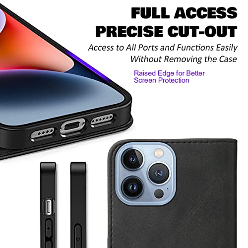 Design Your Personalized Picture Wallet Case Compatible with iPhone 17 Air 7 8 11 12+ Plus 13 14 15 16 Pro Max with Money Card Holder (Black-E)