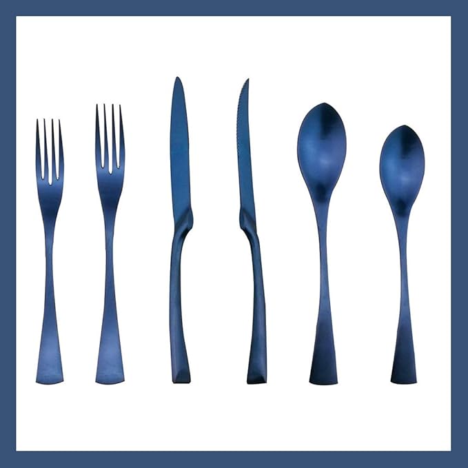 6-Piece Flatware Set, Extra Thick Heavy Duty by Uniturcky