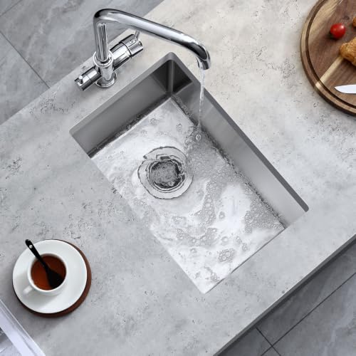 12 Inch Undermount Bar Sink 18 Gauge 304 Stainless Steel Brushed (Brushed / D12"xW18"xH8")