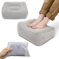 Inflatable Travel Foot Rest Pillow, Head Pad, Soft Flocking Pillow, Flights by coldchill