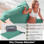 Quick Dry Travel Towel with Case & Carabiner (Spring Green / 59.00" x 30.00")