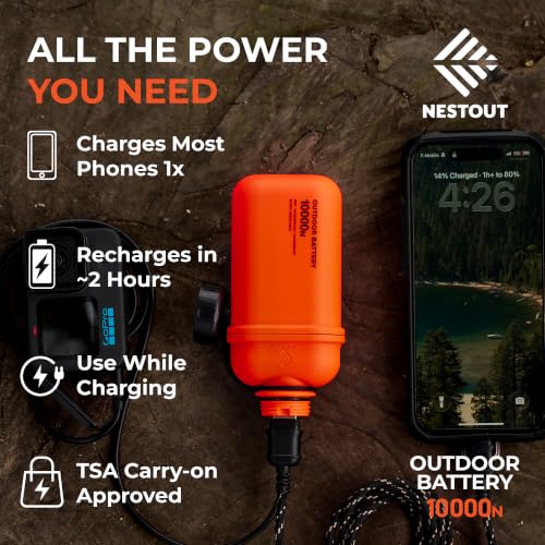NESTOUT Rugged Power Bank (Orange / 10000mAh)