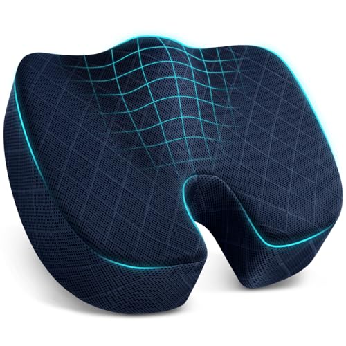Seat Cushion Memory Foam Office Chair Cushion (XXX-Large / Blue)