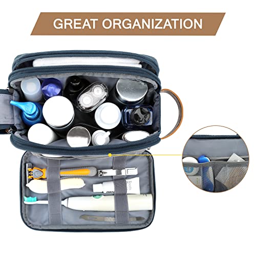 Toiletry Bag for Men (Navy Blue / Medium)