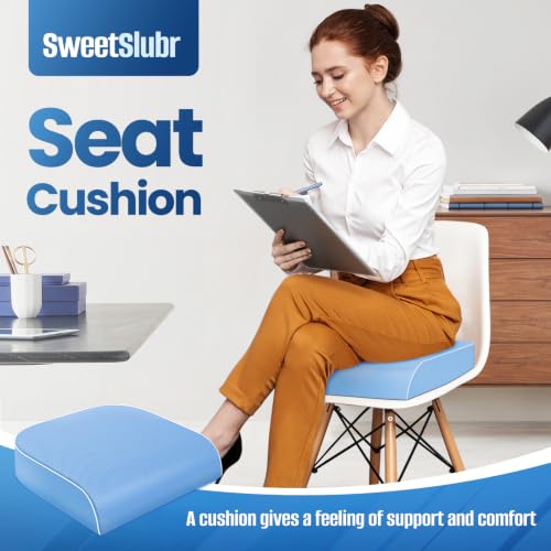 Seat Cushion Chair Pad (Lightblue / Large)