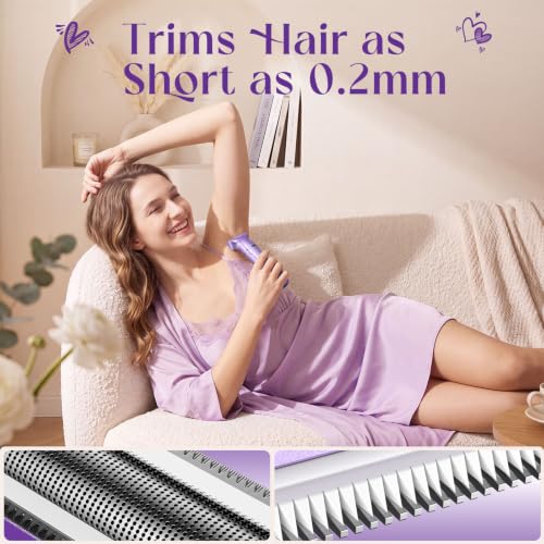 5-in-1 Bikini Trimmer for Women, Gifts for Women, Grooming Kit (Metallic Purple)