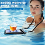 Waterproof Phone Pouch Floating [Up to 8.5''] (Regular Size [8.5inch] / Black + Pink)