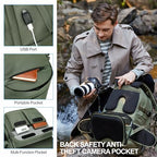 Green Professional Camera Backpack (Green Water Resistant Nylon)