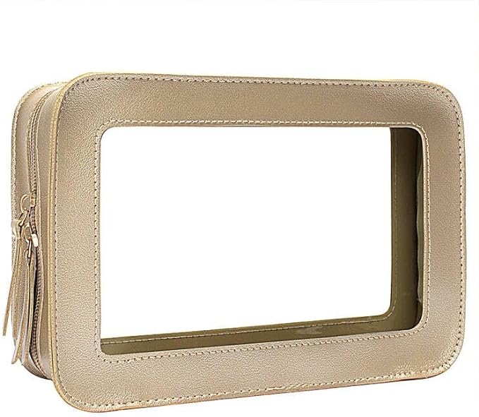 Clear Makeup Bag Small, TSA Approved Portable Toiletry Bag by FFpaw