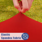 2 Pack Square Spandex Fitted Table Cloth (Red / 34" x 34" (Square))