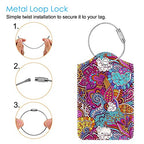 Luggage Tags Privacy Cover ID Label for Travel Bag Suitcase (Peacock Flower)