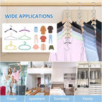 Space Saving Hangers for Clothes 6 Pack Sturdy Metal Hangers Heavy Duty (6 Pack / Silver)