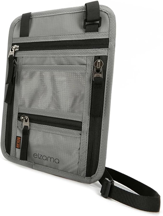 elzama Travel Neck Wallet, Neck Passport Holder, RFID Blocking Passport Wallet by elzama