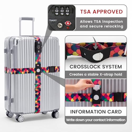 Travelkin Luggage Straps TSA Approved (Scales of Dragon)