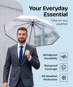 Repel Windproof Travel Umbrella (Clear Top / Standard)