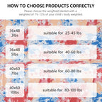 Weighted Blanket (19-pink Blue Tie Dye / 40" x 60" | 10lbs)