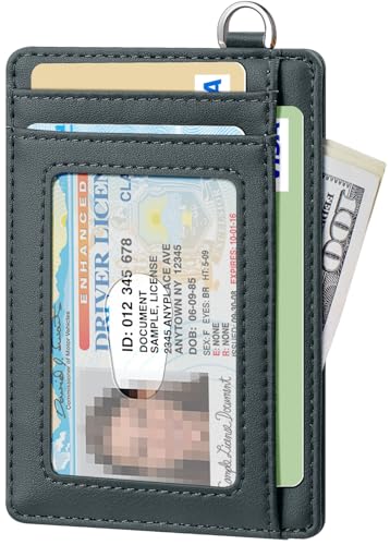Slim Minimalist Wallet RFID Credit Card Holder for Men (small / Black Blue)