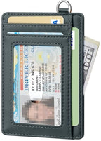 Slim Minimalist Wallet RFID Credit Card Holder for Men (small / Black Blue)