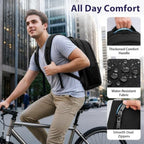Laptop Backpack for Work (Black Green / 17 Inch)