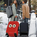 Funny Cartoon Eyes Luggage Cover (#1 / XL(fits 32-34Inch suitcase))