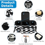 Universal Stroller Organizer with Insulated Cup Holder (Checkerboard / Classic Organizer)