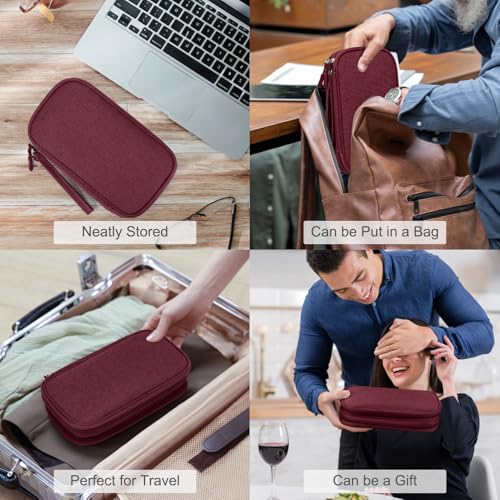 Electronic Organizer (8.3 x 5 x 2.6 inches / Wine Red)