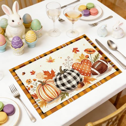 Fall Football Placemats Set of 6 (Fall Football)