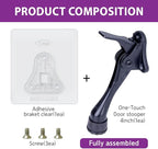 Door Stopper with Adhesive Bracket Stickers, No Drilling or Tools Needed - Image 3
